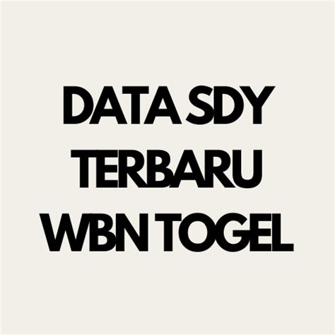 Data SDY 2023 .